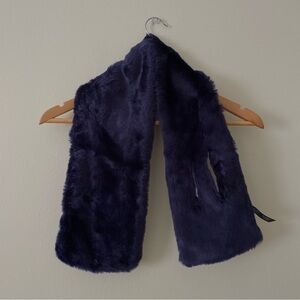 Plush Dark Blue Scarf